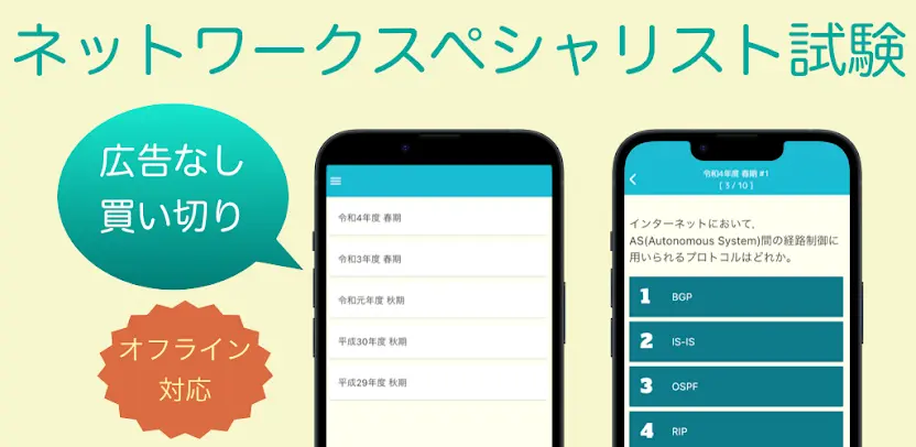ネットワークスペシャリスト 過去問題集 〜NW勉強支援〜