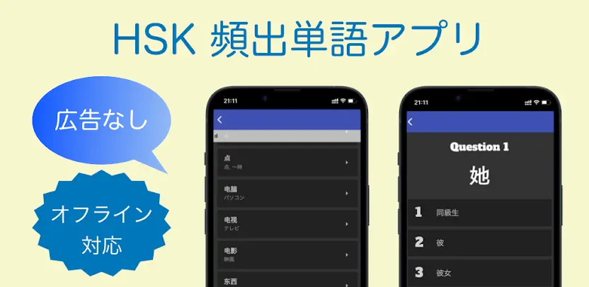 HSK 頻出単語学習アプリ 〜中国語検定/漢語水平考試〜